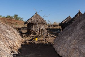 ein Konso-Dorf in Äthiopien