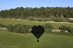 Schatten des Heißluftballons von Mallorca Balloons