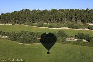 Schatten des Heißluftballons von Mallorca Balloons