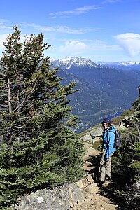 Annette auf dem High Note Trail Whistler