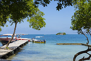 Anlegestelle bei der Isla Marina, einer der Islas del Rosario