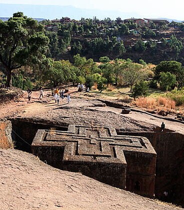 Felsenkirche des Heiligen Georg in Lalibela in Äthiopien