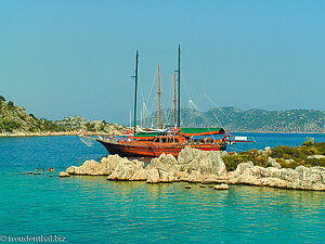 Gulet bei der Insel Kekova