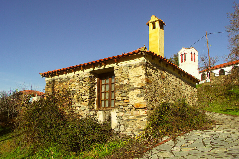Parthenonas – Blick vom Museum zum Ort