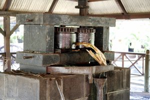 Zuckerrohrmühle beim Domaine les Pailles