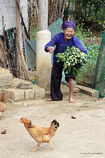 Alte Vietnamesin in Cao Bang