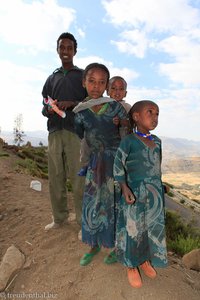 äthiopische Kinder auf dem Hochland von Abessinien