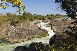 Mekongfälle - Somphamit-Wasserfall auf Don Khon