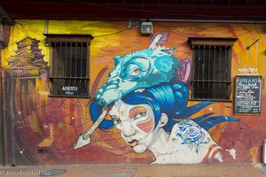 Graffiti in der Candelaria von Bogota
