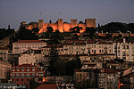 Blick zum Burgberg von Lissabon