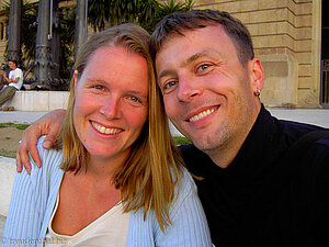 Anne und Lars bei Palau Nacional