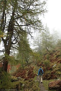 Wanderweg von den Vallmingalmen auf den Rosskopf