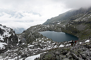 Blick auf den Schottensee - 5-Seen-Wanderung beim Pizol