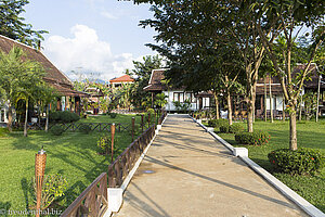 im Garten der Villa Vang Vieng Riverside