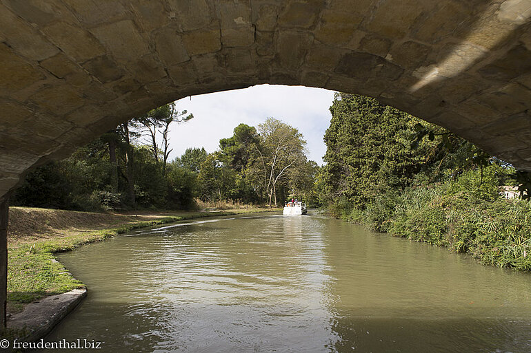 auf dem Canal du Midi in der Nähe von Trébes