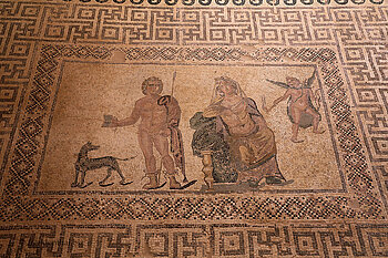 Theseus und sein Jagdhund - die um Hipolyt trauernde Phädra