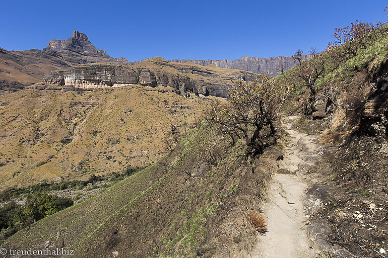 Wanderung am Tugela Gorge in den Drakensbergen