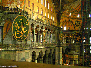 In der Hagia Sophia von Istanbul.