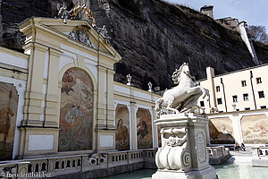 Sicht über die Pferdeschwemme Salzburg