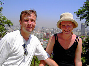 Anne und Lars auf Montjuic