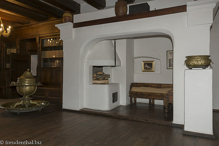 Wohnkamin im Schloss Bran