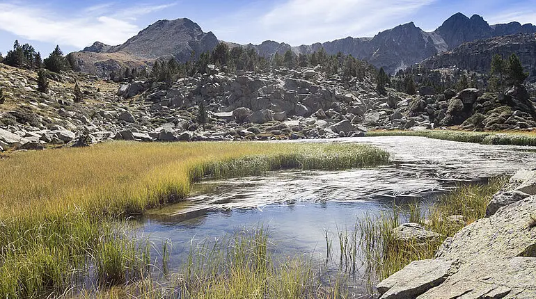 Blick über den Karsee zum Pesson