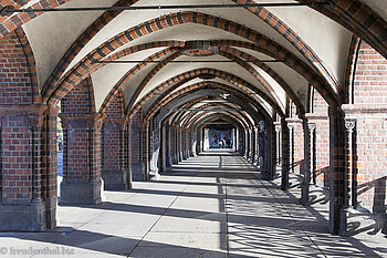Kreuzrippengewölbe in der Oberbaumbrücke von Berlin