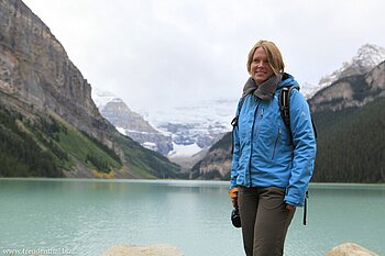Annette beim Lake Louise
