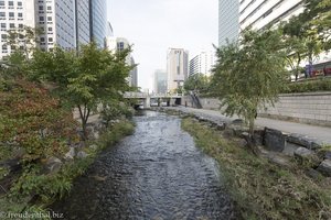Der Stadtkanal Cheonggyecheon in Seoul