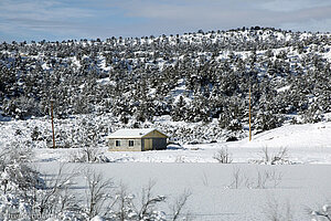 tief verschneite Landschaft zwischen dem Bryce Canyon und dem Hog Canyon