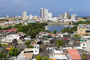 Blick auf Bocagrande vom Castillo San Felipe in Cartagena