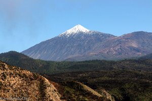 schneebedeckter Teide vom Mirador Santiago aus