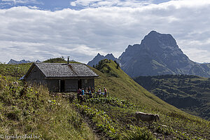 Blick zum Großen Widderstein im Kleinwalsertal