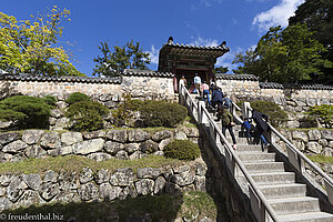 Die Tempelanlage von Bulguksa, erbaut auf Terrassen