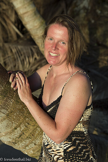 Anne beim Sunset Beach auf Mahé