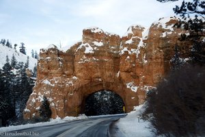 Tunnel in den Felsen des Red Canyons