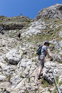 kurze Kletterpartie unterm Aggenstein-Gipfel