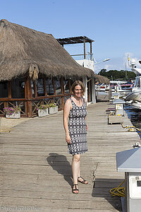 Anne bei der Marina Bocagrande bei Cartagena