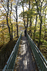 Auf der Brücke zur Burg Rosenstein
