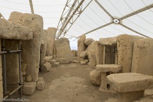 Der Tempel von Hagar Qim - und die UNESCO zieht ein Dach darüber.